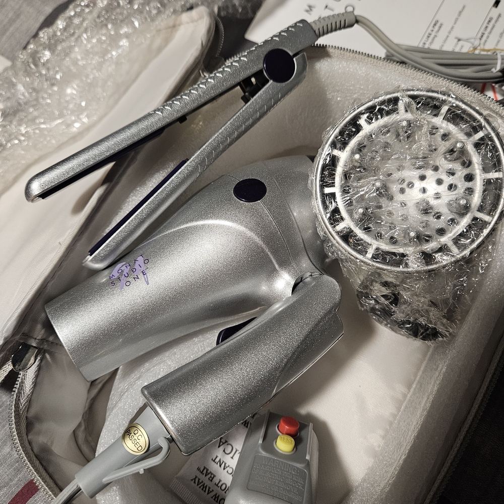 Silver Travel Size Hair Styling Tool Set